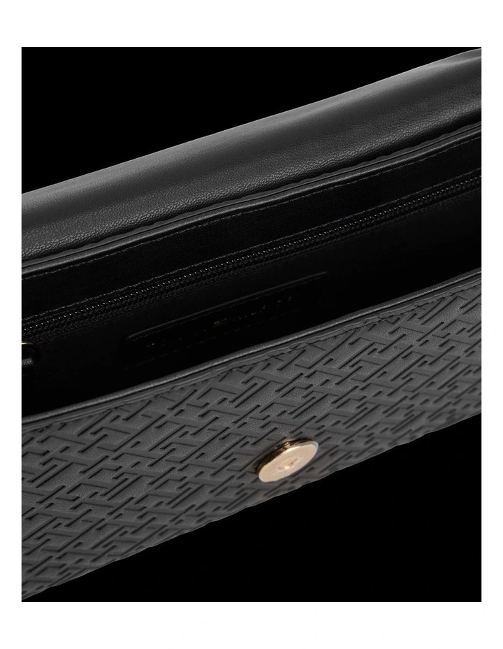 Icon Embossed Logo Crossbody Bag in Black image 2