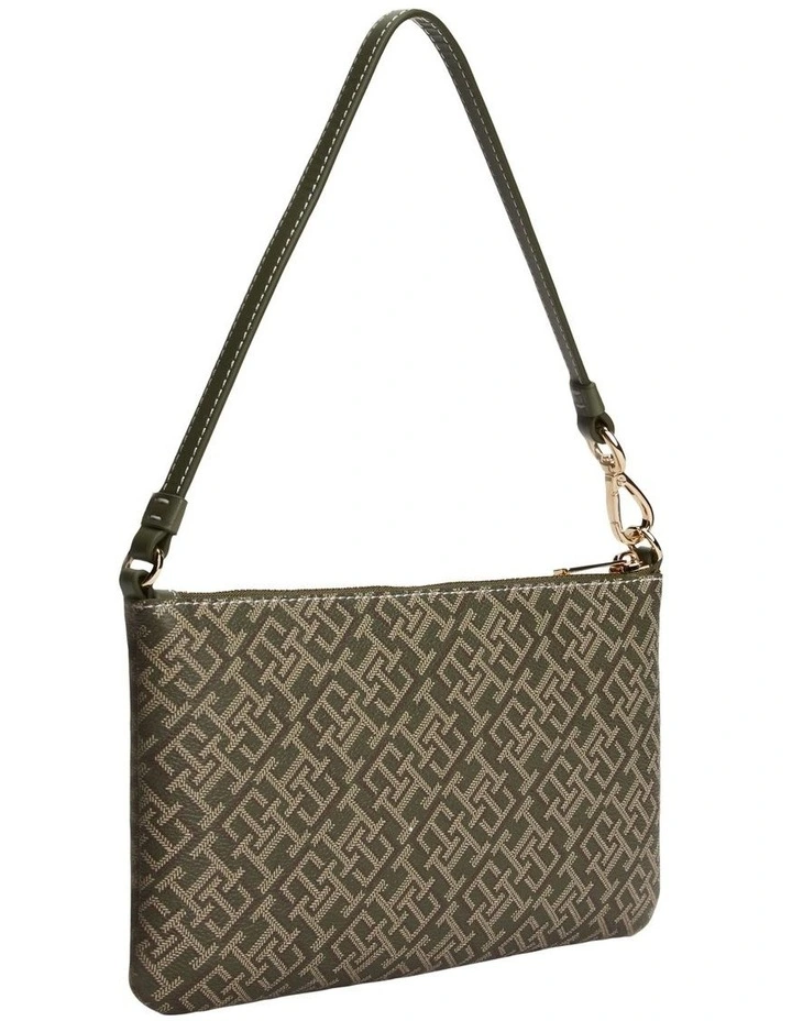 Icon Shoulder Pouch Bag in Green image 2