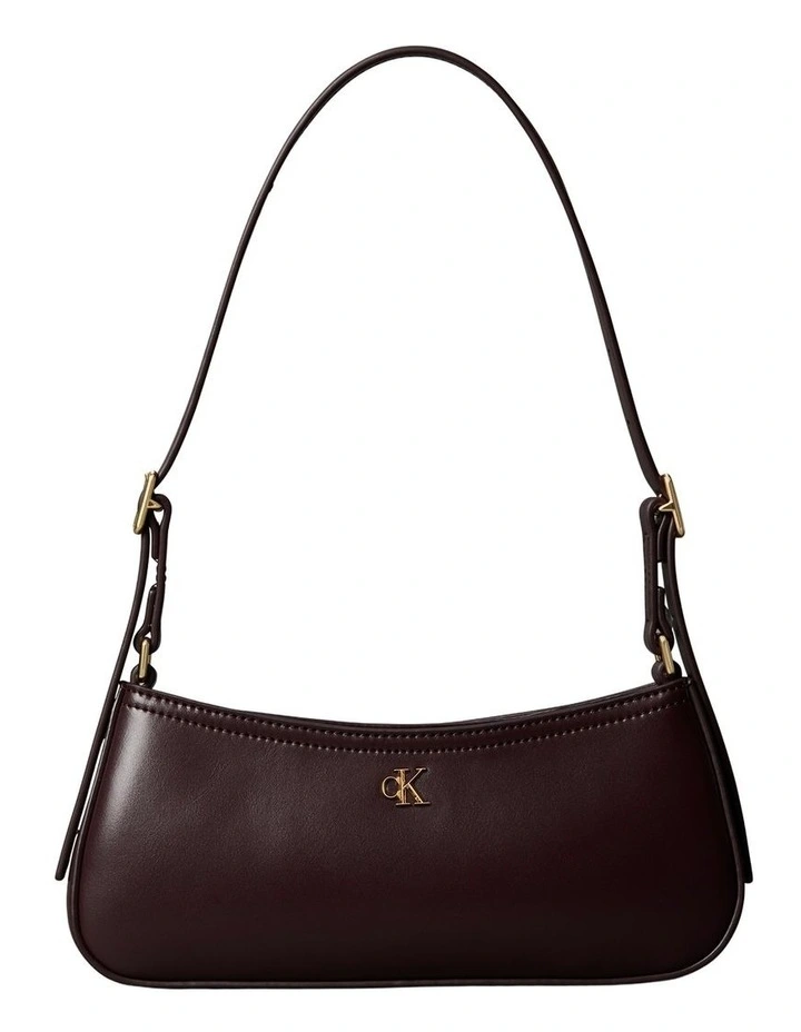 Monogram Logo Hardware Shoulder Bag in Fudge image 1