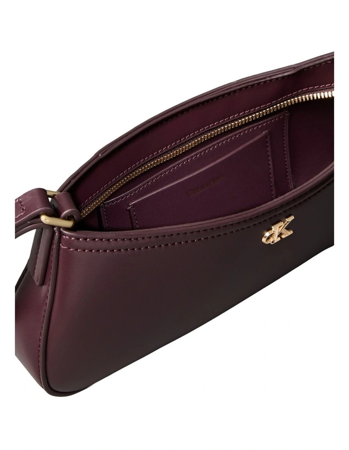 Monogram Logo Hardware Shoulder Bag in Fudge image 3