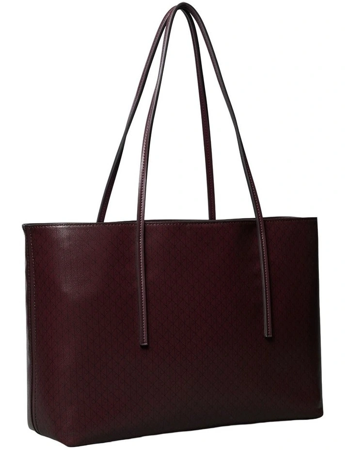Emblem Allover Print Tote Bag in Fudge AOP image 2