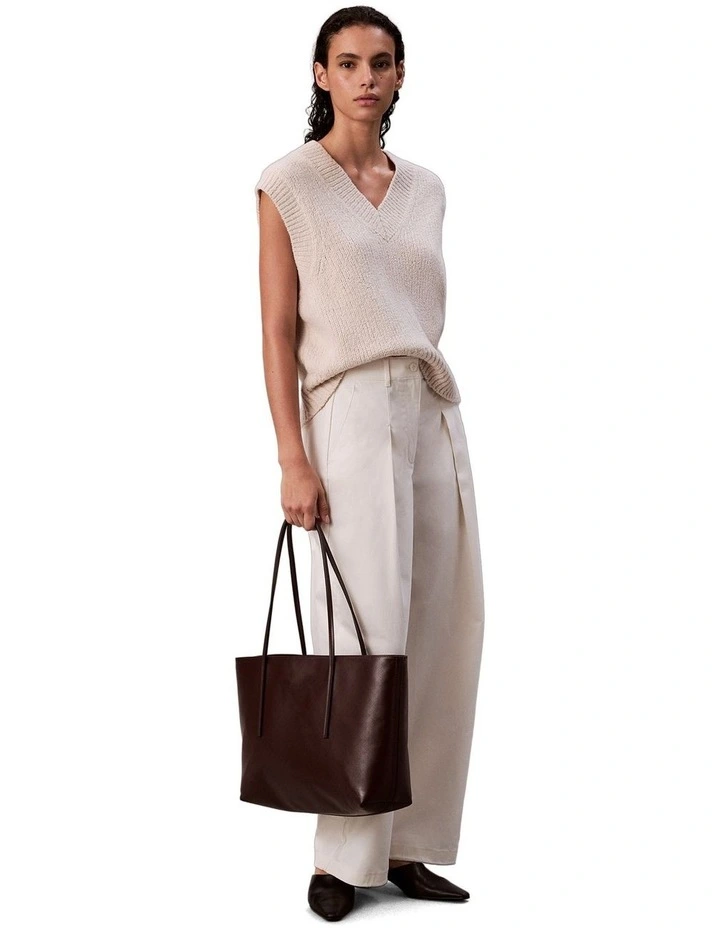 Emblem Allover Print Tote Bag in Fudge AOP image 5