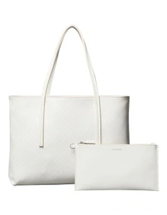Allover Monogram Logo Tote Bag with Pouch