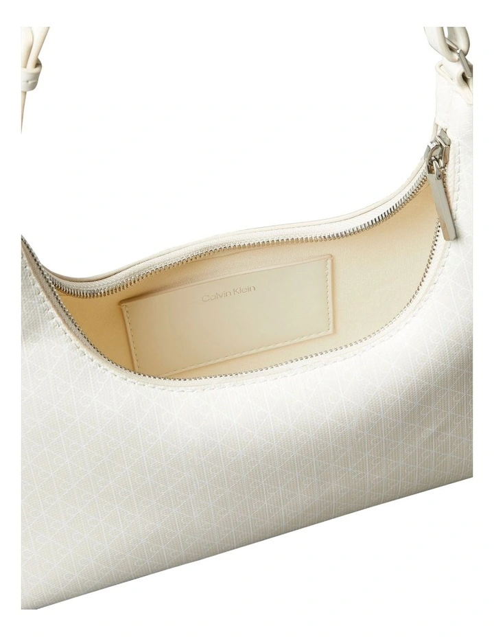 Allover Emblem Logo Shoulder Bag in Lily White image 2