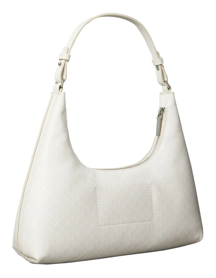 Allover Emblem Logo Shoulder Bag in Lily White image 3