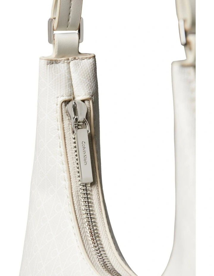 Allover Emblem Logo Shoulder Bag in Lily White image 4