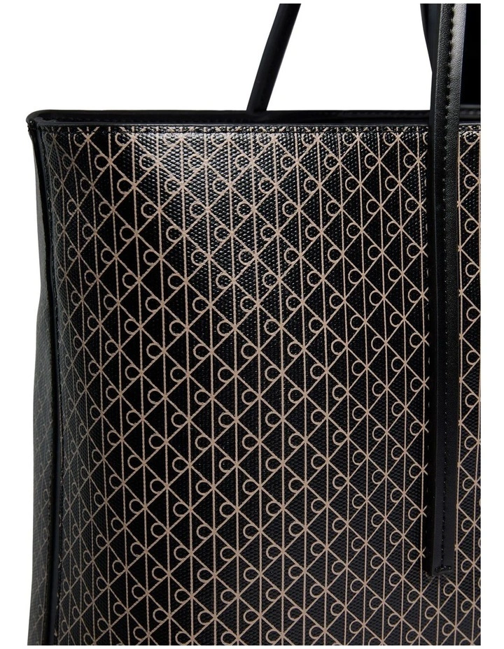 Cora All Over Print Tote with Pouch in Black image 3