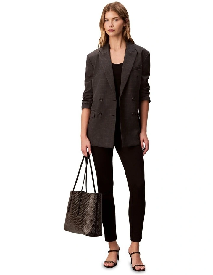 Cora All Over Print Tote with Pouch in Black image 5