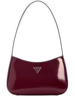 Arnela Top Zip Shoulder Bag in Burgundy
