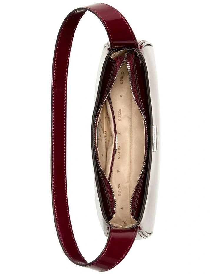 Arnela Top Zip Shoulder Bag in Burgundy image 3