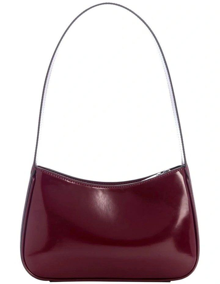 Arnela Top Zip Shoulder Bag in Burgundy image 4