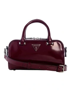 Arnela Mini Satchel Bag in Burgundy