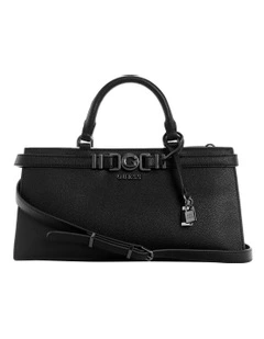 Cirene Triple Comp Satchel Bag in Black