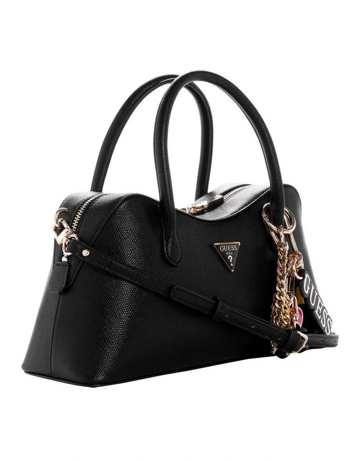 Davina Satchel Bag in Black image 2