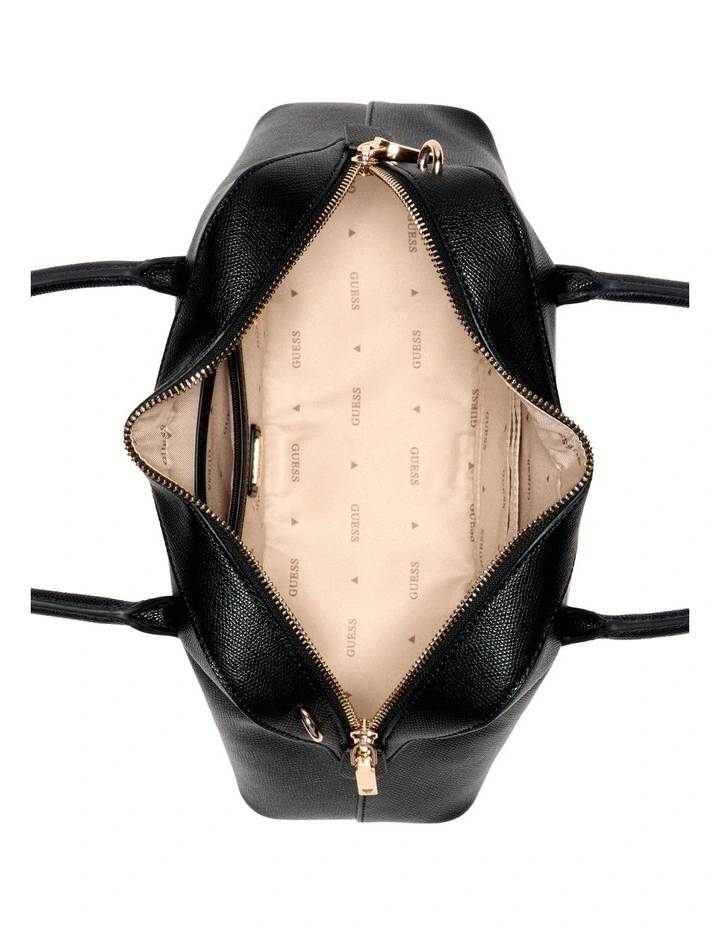 Davina Satchel Bag in Black image 3