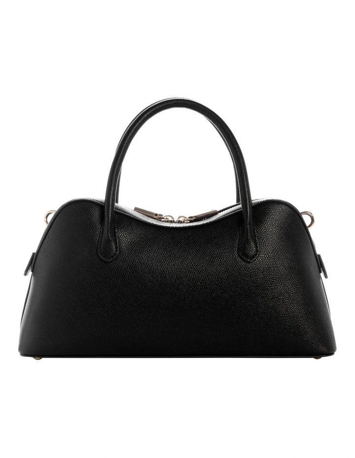Davina Satchel Bag in Black image 4