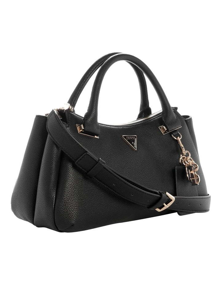 Evie Triple Comp Satchel Bag in Black image 2