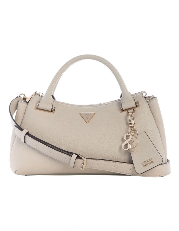 Evie Triple Comp Satchel Bag in Light Taupe image 1