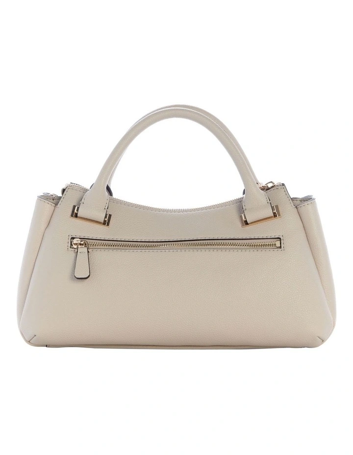 Evie Triple Comp Satchel Bag in Light Taupe image 3