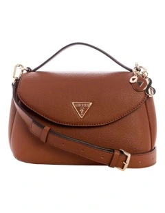 Evie Top Handle Shoulder Bag in Cognac