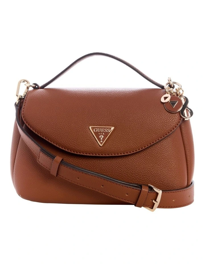 Evie Top Handle Shoulder Bag in Cognac image 1
