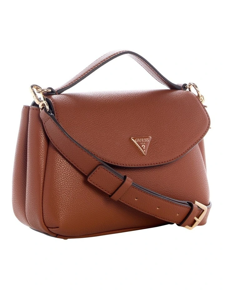 Evie Top Handle Shoulder Bag in Cognac image 2