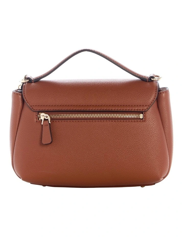 Evie Top Handle Shoulder Bag in Cognac image 4