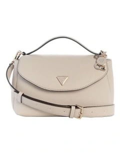 Evie Top Handle Shoulder Bag in Light Taupe