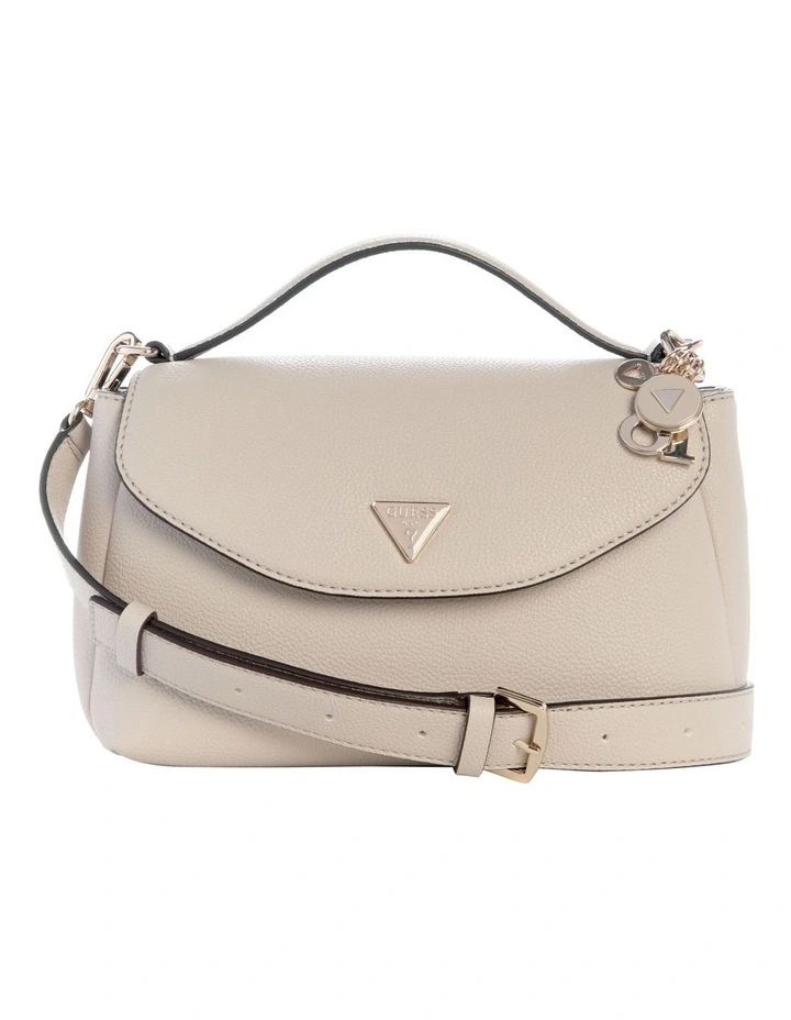Evie Top Handle Shoulder Bag in Light Taupe image 1