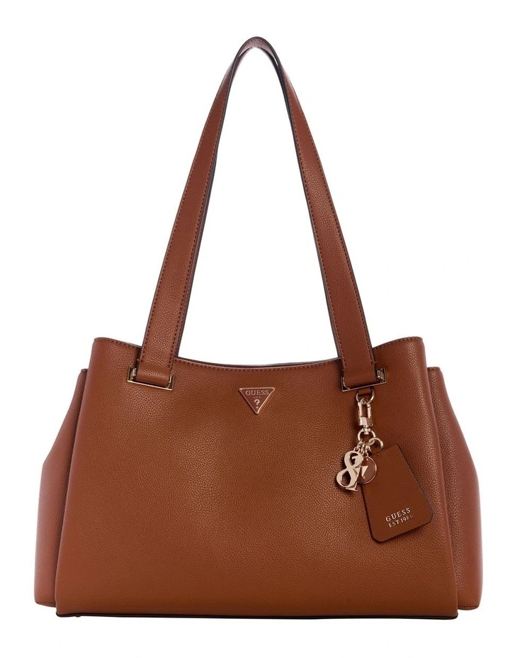 Evie Girlfriend Tote Bag in Cognac image 1