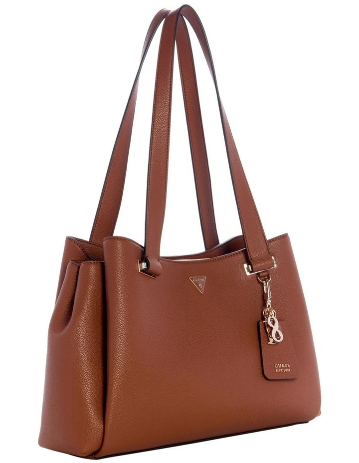 Evie Girlfriend Tote Bag in Cognac image 2