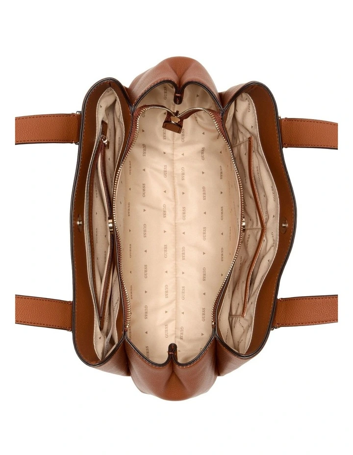 Evie Girlfriend Tote Bag in Cognac image 4