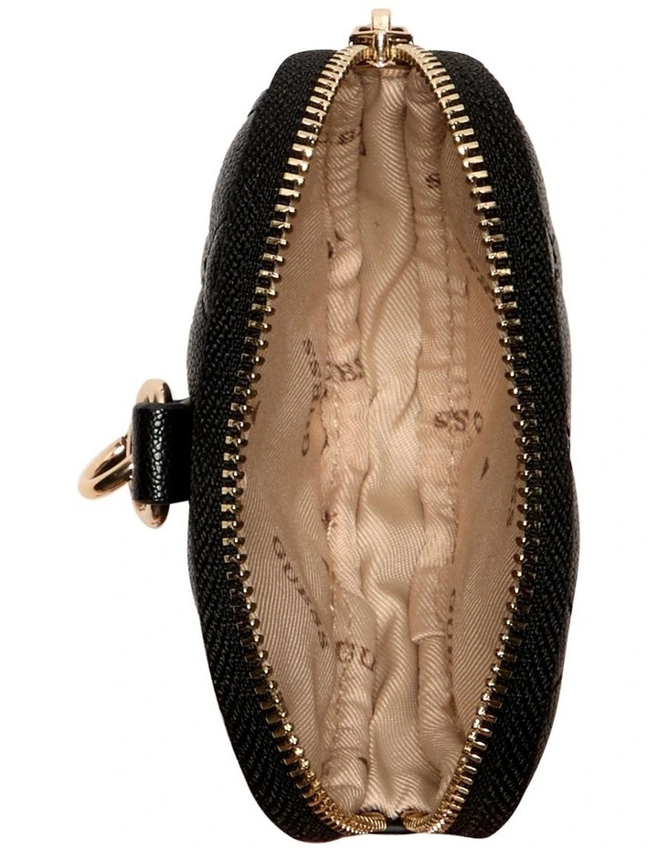 Heart Pouch Keychain in Black image 2