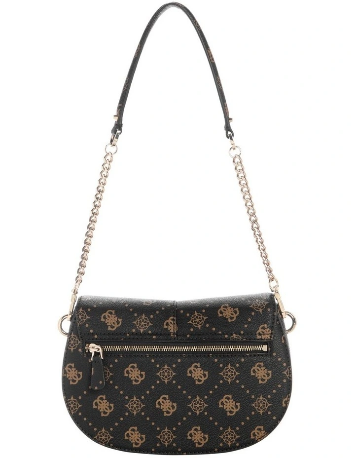 Carrie Logo Shoulder Bag in Black image 3