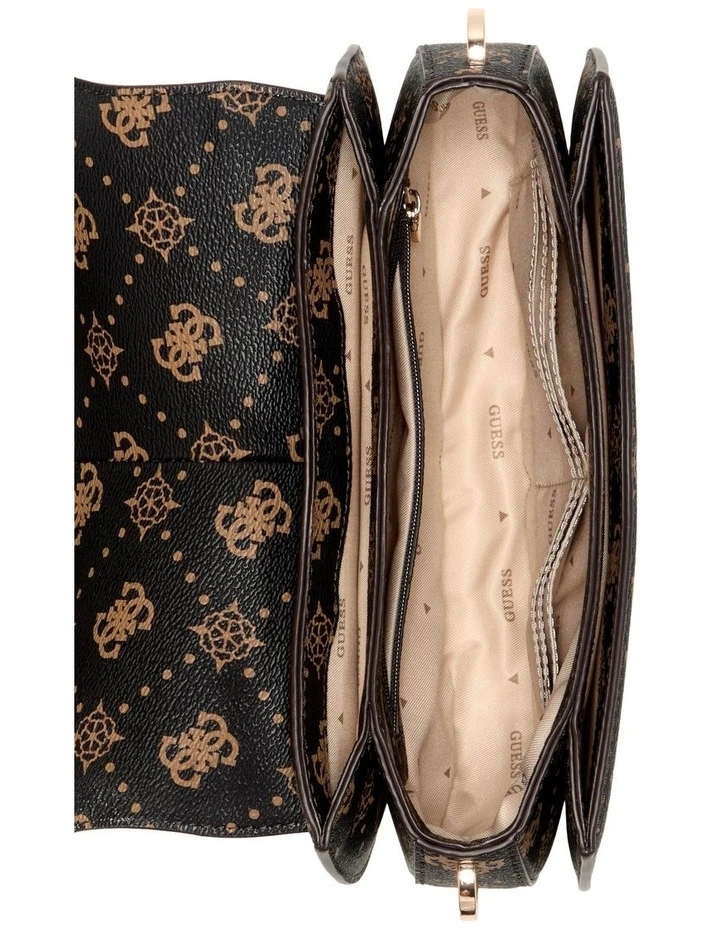 Carrie Logo Shoulder Bag in Black image 4