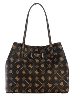 Carrie Logo Tote Bag in Espresso