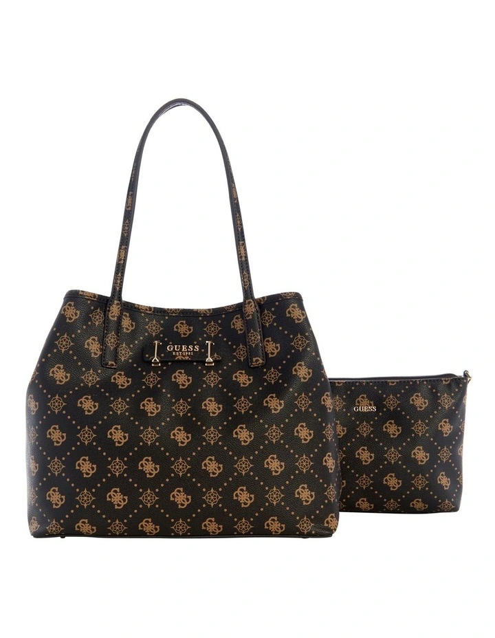 Carrie Logo Tote Bag in Espresso image 2