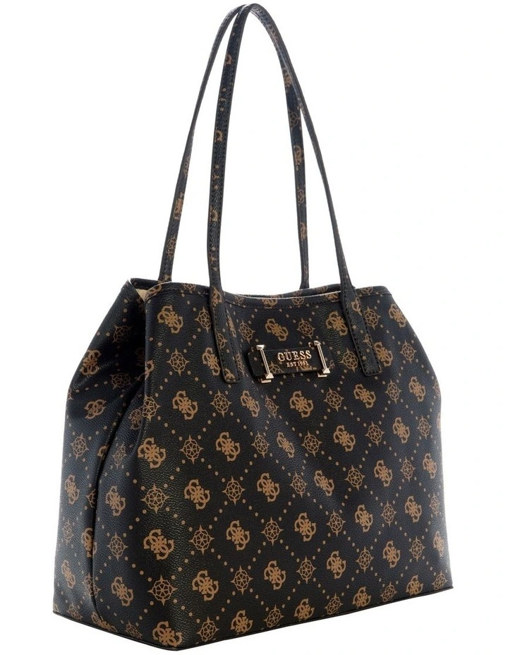 Carrie Logo Tote Bag in Espresso image 3