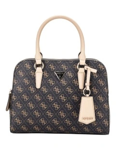 Sarai Status Satchel Bag in Brown Logo