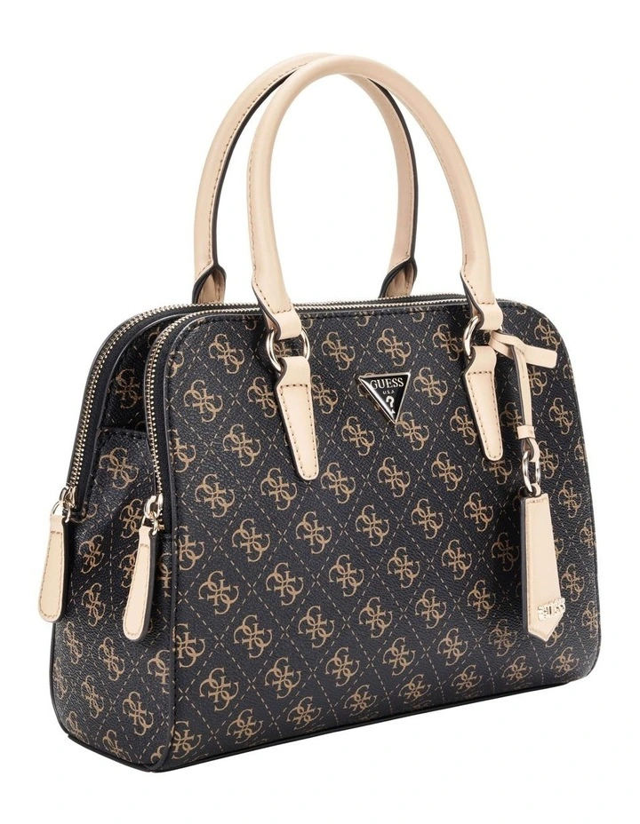 Sarai Status Satchel Bag in Brown Logo image 2