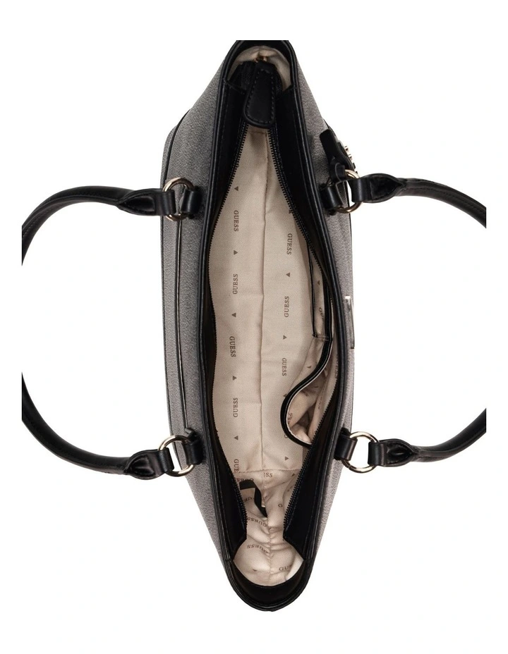 Sarai Status Satchel Bag in Coal Logo image 4