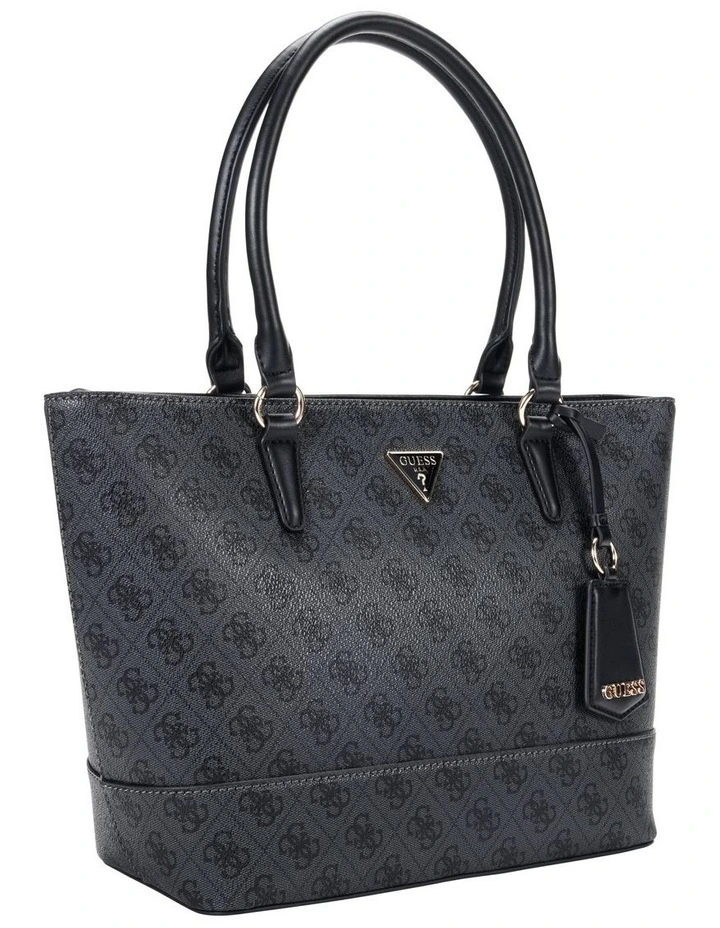 Sarai Top Zip Tote Bag in Coal Logo image 2