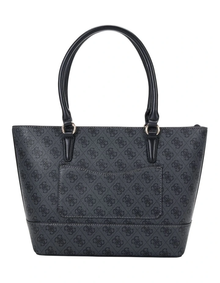 Sarai Top Zip Tote Bag in Coal Logo image 3