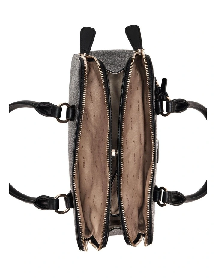 Sarai Top Zip Tote Bag in Coal Logo image 4