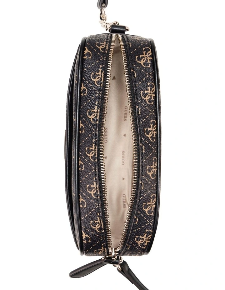 Sarai Camera Crossbody Bag in Brown Logo image 4