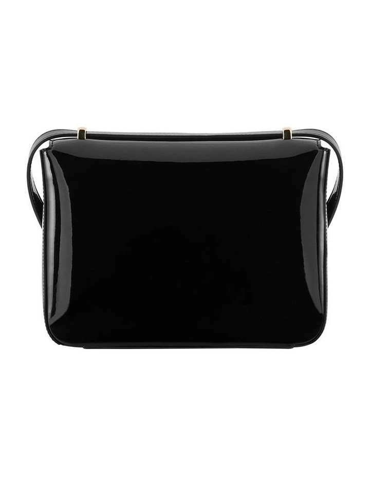 Amy Patent Crossbody Bag in Black image 5