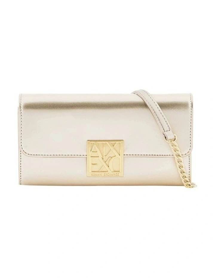 Amy Patent Crossbody Bag in Light Gold image 1