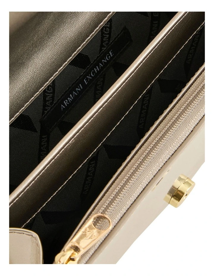 Amy Patent Crossbody Bag in Light Gold image 4