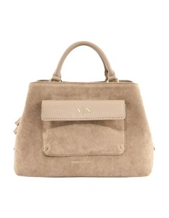 Nicole Suede Tote Bag in Sand
