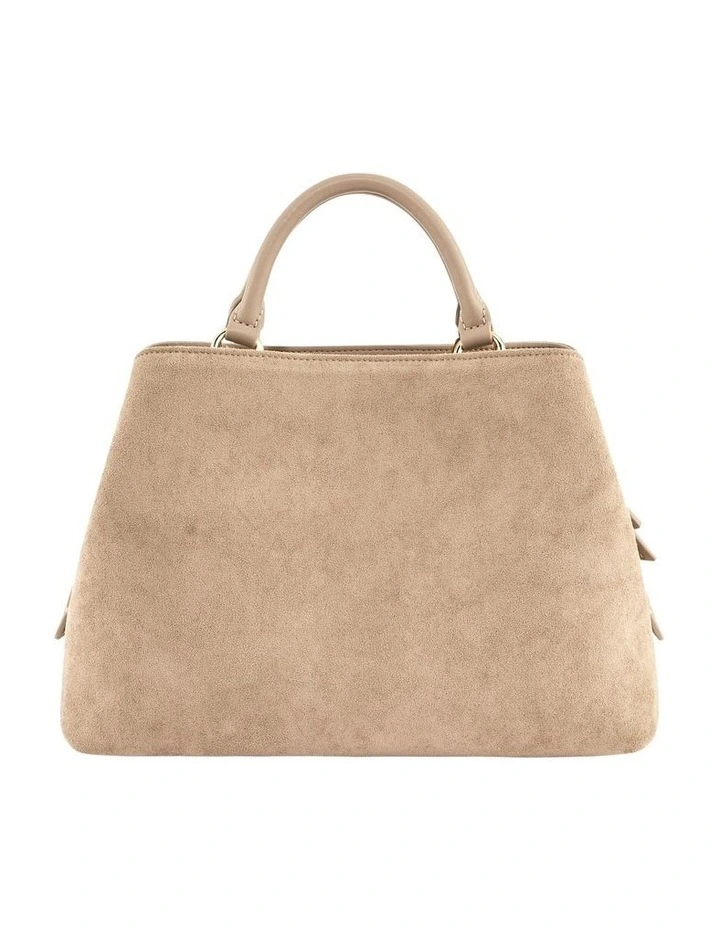 Nicole Suede Tote Bag in Sand image 2